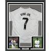 imageFramed AutographedSigned Vini Vinicius Jr 7 35x39 Real Madrid White Soccer Jersey Beckett BAS COA