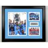 imageFramed Manchester City 2023 Treble Winners Facsimile Laser Engraved Signature 14x11 3 Photo Collage