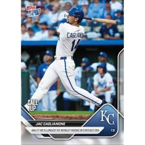 image2025 Topps Now Jac Caglianone 408 466 Foot HR is Longest By Royals Rookie in Statcast Era Kansas City Royals Rookie RC Baseball Card