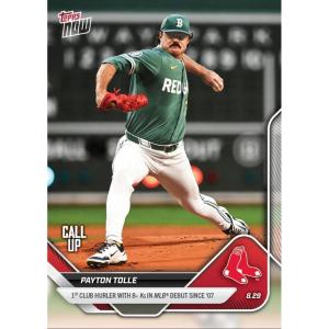 image2025 Topps Now Payton Tolle 626 1st Club Hurler With 8Ks in MLB Debut Since 07 Boston Red Sox Rookie RC Baseball Card