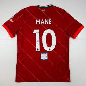 imageAutographedSigned Sadio Mane Liverpool Red Soccer Jersey Beckett BAS COA