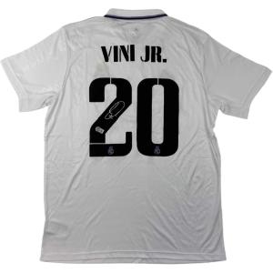 imageAutographedSigned Vini Vinicius Jr Real Madrid 202223 White Soccer Jersey Beckett BAS COA