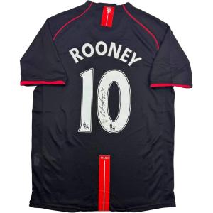 imageAutographedSigned Wayne Rooney Manchester United Black 2008 Soccer Jersey Beckett BAS COA