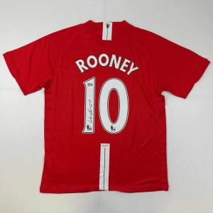 imageAutographedSigned Wayne Rooney Manchester United Red 2008 Soccer Jersey Beckett BAS COA