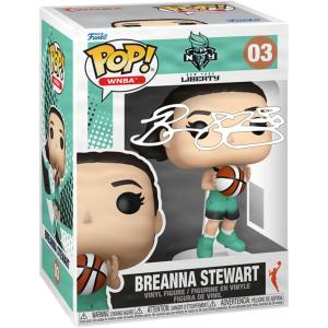 imageBreanna Stewart 03 Facsimile Signed Reprint Laser Autographed Funko POP Basketball WNBA New York Liberty Figurine with HOFSM Protector Case