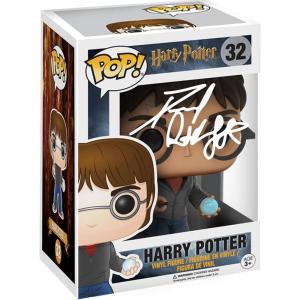 imageDaniel Radcliffe Harry Potter 32 with Prophecy Facsimile Signed Reprint Laser Autographed Funko POP Movies Figurine with Protector Case