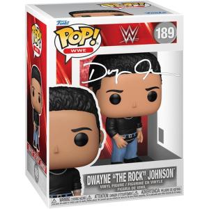 imageDwayne The Rock Johnson with Fannypack 189 Facsimile Signed Reprint Laser Autographed Funko POP WWE Wrestling Figurine with Protector Case