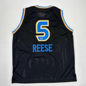 imageFacsimile Autographed Angel Reese Chicago Black Reprint Laser Auto College Basketball Jersey Size Mens XL