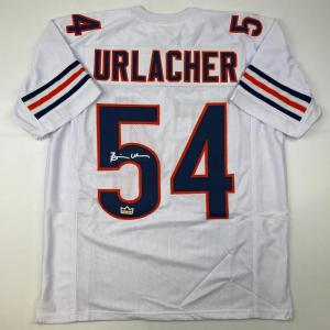 imageFacsimile Autographed Brian Urlacher Chicago White Reprint Laser Auto Football Jersey Size Mens XL