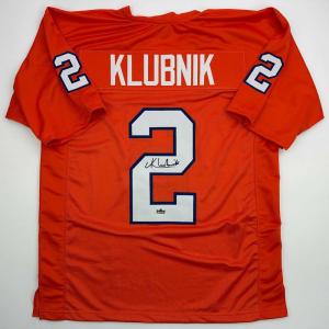 imageFacsimile Autographed Cade Klubnik Clemson Orange Reprint Laser Auto College Football Jersey Size Mens XL