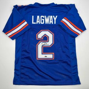 imageFacsimile Autographed DJ DJ Lagway Florida Blue Reprint Laser Auto College Football Jersey Size Mens XL