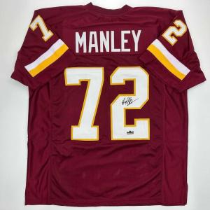 imageFacsimile Autographed Dexter Manley Washington Red Reprint Laser Auto Football Jersey Size Mens XL