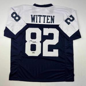 imageFacsimile Autographed Jason Witten Dallas Thanksgiving Day Reprint Laser Auto Football Jersey Size Mens XL