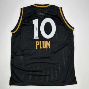 imageFacsimile Autographed Kelsey Plum Las Vegas Black Reprint Laser Auto Basketball Jersey Size Mens XL