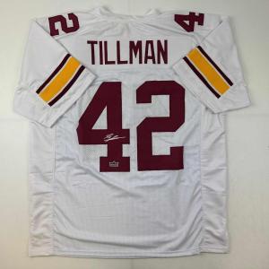 imageFacsimile Autographed Pat Tillman Arizona State White Reprint Laser Auto College Football Jersey Size Mens XL