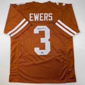 imageFacsimile Autographed Quinn Ewers Texas Orange Reprint Laser Auto College Football Jersey Size Mens XL
