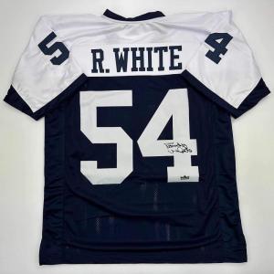 imageFacsimile Autographed Randy White Dallas Thanksgiving Day Reprint Laser Auto Football Jersey Size Mens XL
