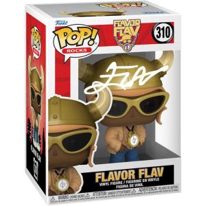 imageFlavor Flav 310 Facsimile Signed Reprint Laser Autographed Funko POP Rocks Figurine with Protector Case