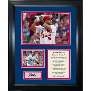 imageFramed Albert Pujols 700 Homeruns HOF Facsimile Laser Engraved Signature Auto St Louis Cardinals Baseball 11x14Photo Sig Collage