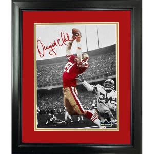 imageFramed Dwight Clark The Catch San Francisco 49ers Facsimile Laser Engraved Signature Auto 11x14 Football Photo HOFSM Holo