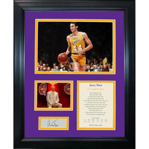 imageFramed Jerry West Hall of Fame Facsimile Laser Engraved Signature Auto Los Angeles Lakers Basketball 11x14 Photo Sig Collage