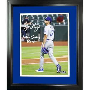 imageFramed Joe Kelly Inscribed Nice Swing Los Angeles Dodgers Facsimile Laser Engraved Signature Auto 11x14 Baseball Photo HOFSM Holo
