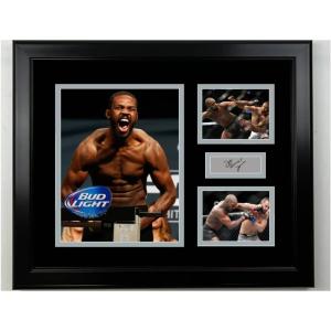 imageFramed Jon Jones UFC Facsimile Laser Engraved Signature MMA 14x11 3 Photo Collage