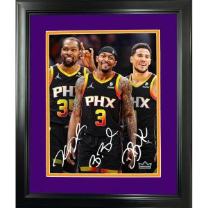 imageFramed Kevin Durant Devin Booker Bradley Beal Phoenix Suns Facsimile Laser Engraved Signature Auto 11x14 Basketball Photo HOFSM Holo