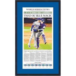 imageFramed Los Angeles LA Times Dodgers That Ol Blue Magic 2024 World Series Champions 15x25 Baseball Newspaper Cover Photo Professionally Matted