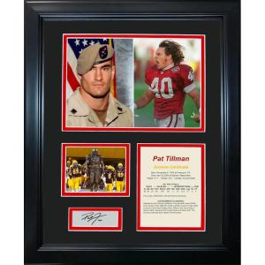 imageFramed Pat Tillman Facsimile Laser Engraved Signature Auto Arizona Cardinals Football 11x14 Photo Sig Collage