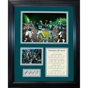 imageFramed Philadelphia Eagles QB Legends McNabb Cunningham Jaworski amp Foles Facsimile Laser Engraved Signature Auto 11x14 Football Photo Sig Collage