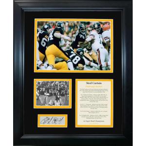 imageFramed Pittsburgh Steelers Steel Curtain Facsimile Laser Engraved Signature Auto 11x14Football Photo Sig Collage