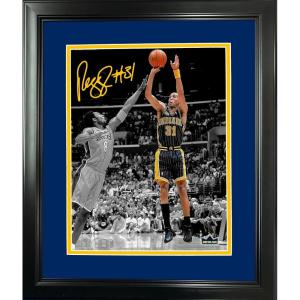 imageFramed Reggie Miller Indiana Pacers Facsimile Laser Engraved Signature Auto 11x14Basketball Photo HOFSM Holo