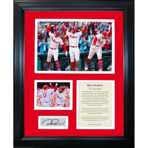 imageFramed Rhys Hoskins The Bat Spike 2022 NLDS Facsimile Laser Engraved Signature Auto Philadelphia Phillies 11x14Baseball Photo Sig Collage