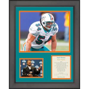 imageFramed Zach Thomas Hall of Fame Miami Dolphins 11x14 Football Three Photo Collage