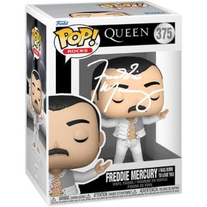 imageFreddie Mercury Queen 375 I Was Born To Love You Facsimile Signed Reprint Laser Autographed Funko POP Rocks Figurine with Protector Case