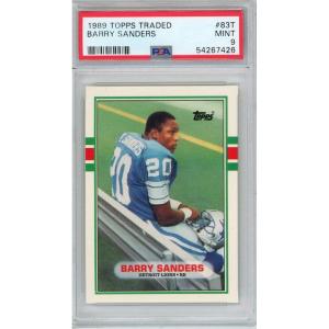 imageGraded 1989 Topps Traded Barry Sanders 83T Rookie RC Football Card PSA 9 Mint