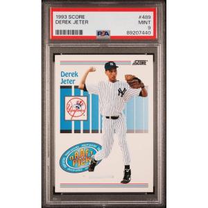 imageGraded 1993 Score Derek Jeter 489 Rookie RC Baseball Card PSA 9 Mint