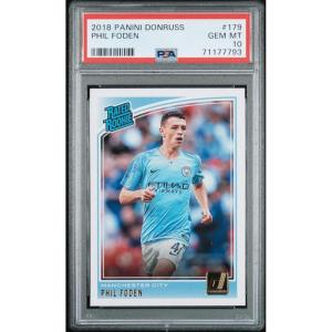imageGraded 2018 Panini Donruss Phil Foden 179 Rookie RC Soccer Card PSA 10 Gem Mint