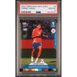 imageGraded 2024 Topps Now Lamine Yamal 5 Rookie RC Soccer Card PSA 10 Gem Mint