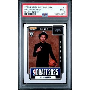 imageGraded 2025 Panini Instant Dylan Harper 2 Draft Night Rookie RC Basketball Card PSA 9 Mint