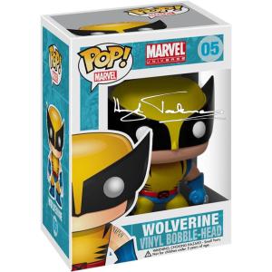imageHugh Jackman Wolverine 05 Bobble Head Facsimile Signed Reprint Laser Autographed Funko POP Movies Marvel Figurine with Protector Case