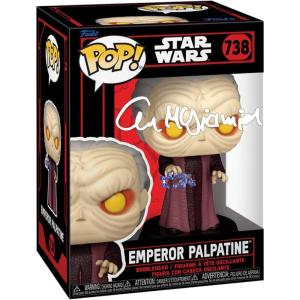 imageIan McDiarmid Emperor Sheev Palpatine 738 Facsimile Signed Reprint Laser Autographed Funko POP Movies Star Wars Figurine with Protector Case