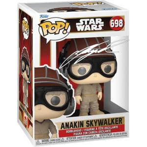 imageJake Lloyd Anakin Skywalker 698 in Pod Racer with Helmet Facsimile Signed Reprint Laser Autographed Funko POP Movies Star Wars Figurine with Protector Case