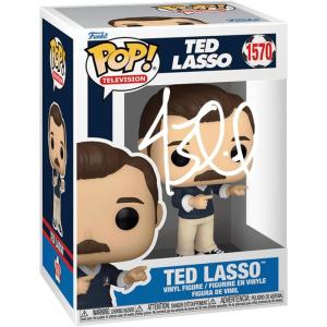 imageJason Sudeikis Ted Lasso 1570 Facsimile Signed Reprint Laser Autographed Funko POP Television Figurine with Protector Case