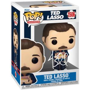 imageJason Sudeikis Ted Lasso With Biscuits 1506 Facsimile Signed Reprint Laser Autographed Funko POP Television Figurine with Protector Case
