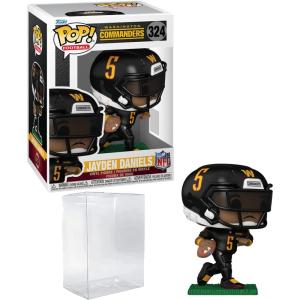 imageJayden Daniels 324 Funko POP Football Washington Commanders Figurine Bundle with HOFSM Protector Case