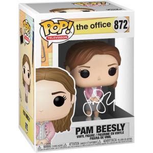 imageJenna Fischer Pam Beesly 872 Facsimile Signed Reprint Laser Autographed Funko POP TV The Office Figurine with Protector Case