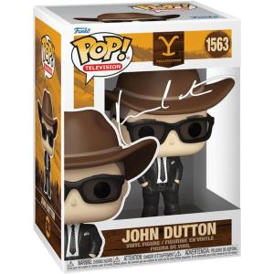 imageKevin Costner John Dutton with Sunglasses 1563 Yellowstone Facsimile Signed Reprint Laser Autographed Funko POP Television TV Figurine with Protector Case