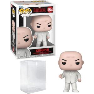 imageKingpin 1544 Daredevil Born Again Funko POP Movies Marvel Avengers Figurine with Protector Case Bundle